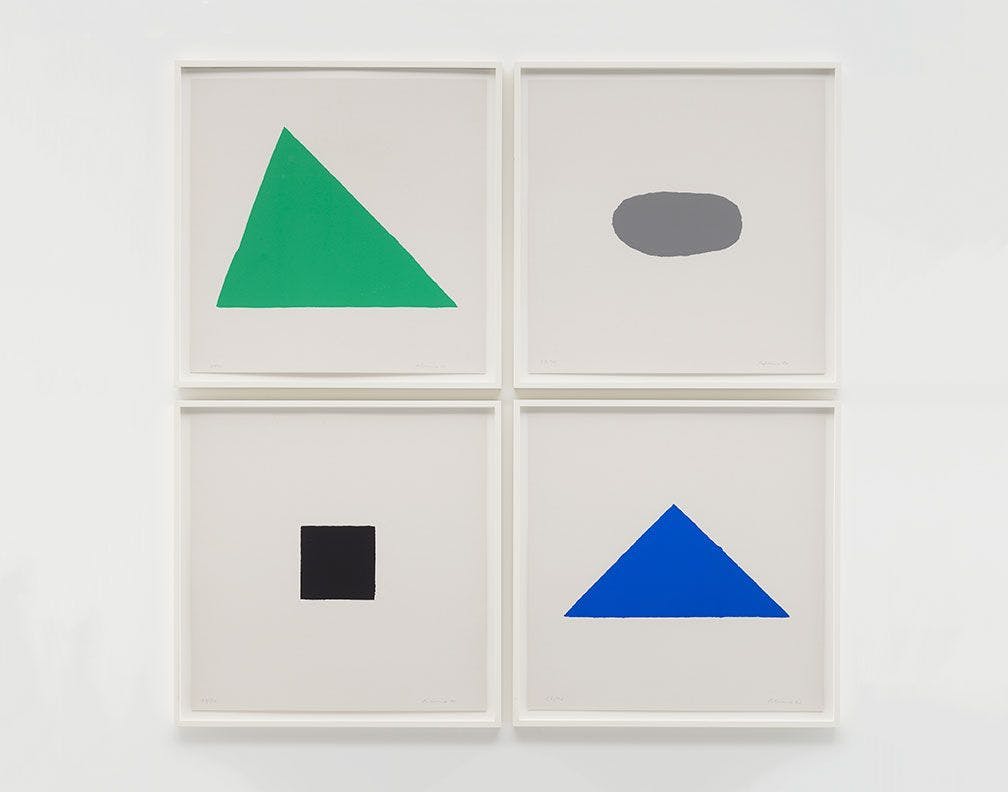 Four prints, titled 4 Prototypen (4 Prototypes), dated 1970.